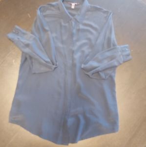 Long tall sally 100% silk boyfriend  shirt